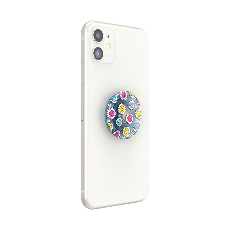 Translucent Blue Kawaii Daisies — Adhesive PopGrip image number 5