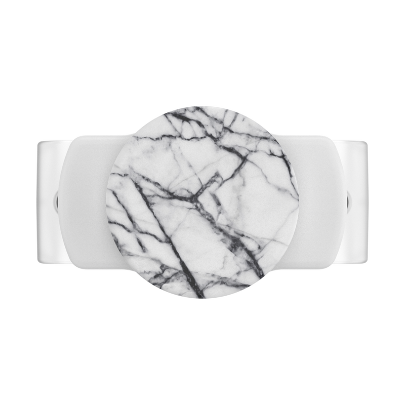 Dove White Marble with Rounded Edges — Slide Stretch PopGrip image number 0