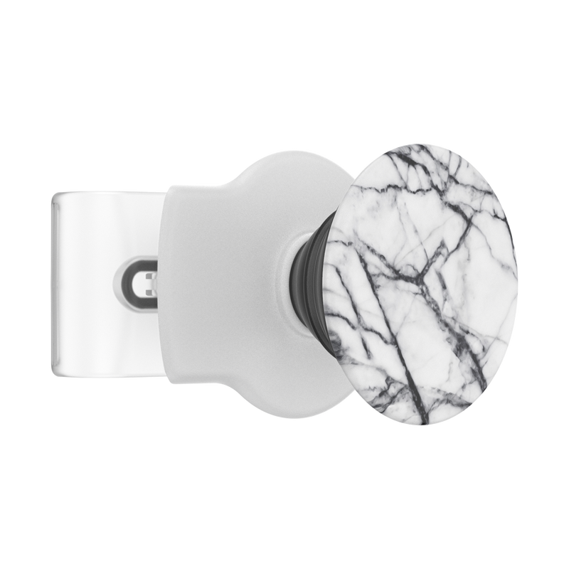 Dove White Marble with Rounded Edges — Slide Stretch PopGrip image number 8