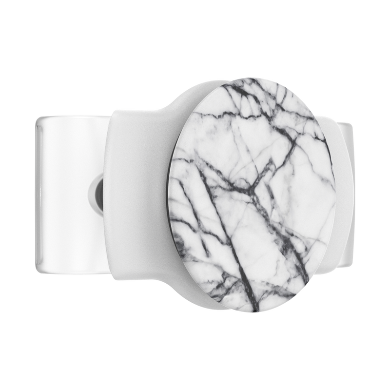 Dove White Marble with Rounded Edges — Slide Stretch PopGrip image number 7