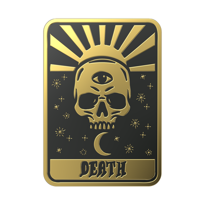 Metálico Carta del Tarot Muerte