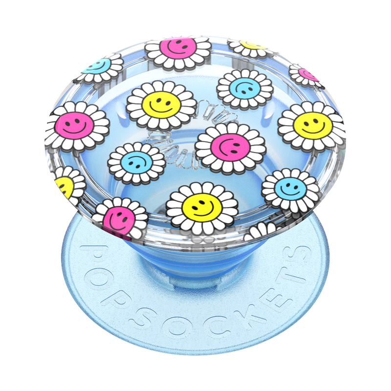 Translucent Blue Kawaii Daisies — Adhesive PopGrip image number 1